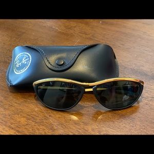Vintage Black and Gold Ray Ban Sunglasses